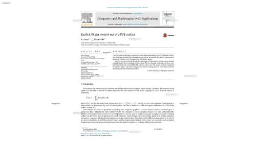 Explicit Bézier control net of a PDE surface